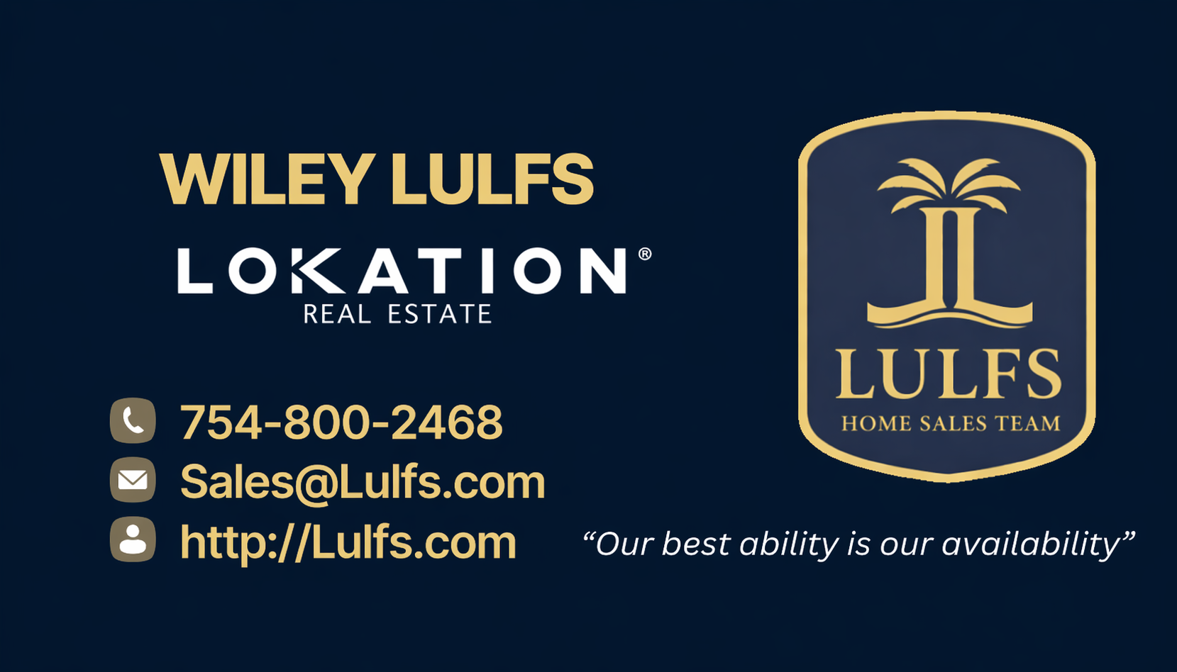 WILEY LULFS business card